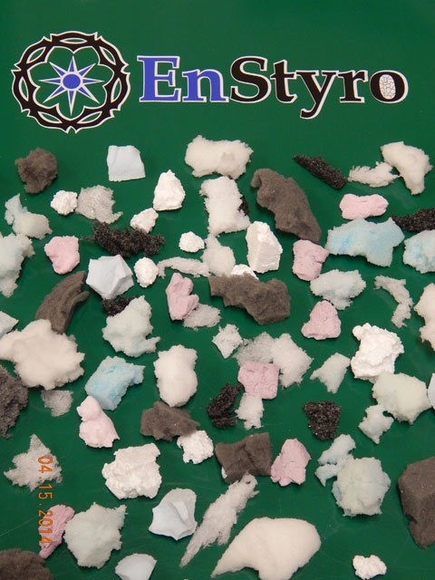 EnStyro size separator producing precision foam particle sizes